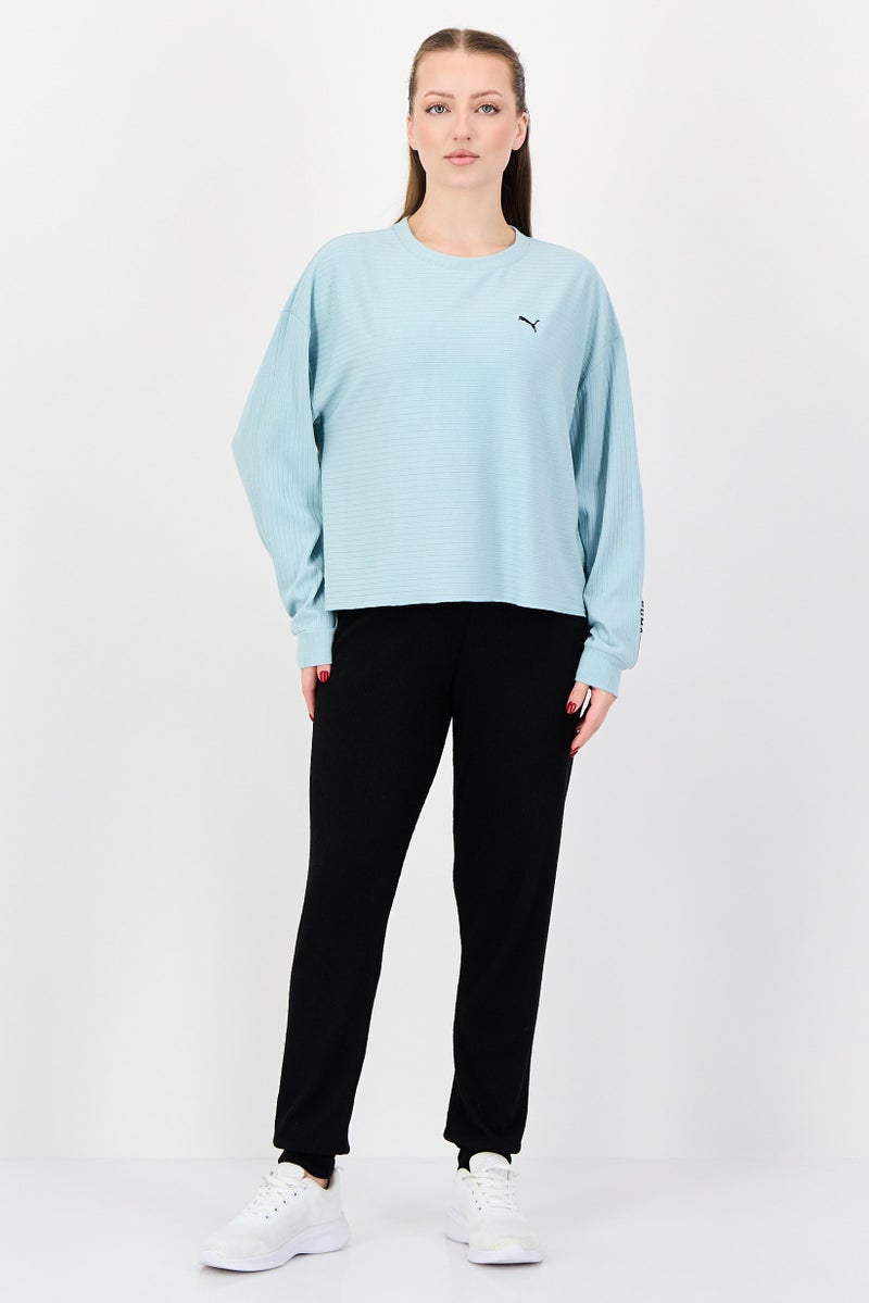 PUMA Women Sportswear Fit Long Sleeve Training T-shirt, Light Blue - Image 4